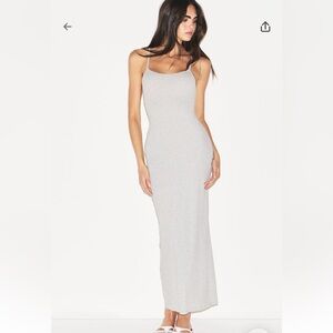 Skims Cotton Rib Long Cami Dress - XS